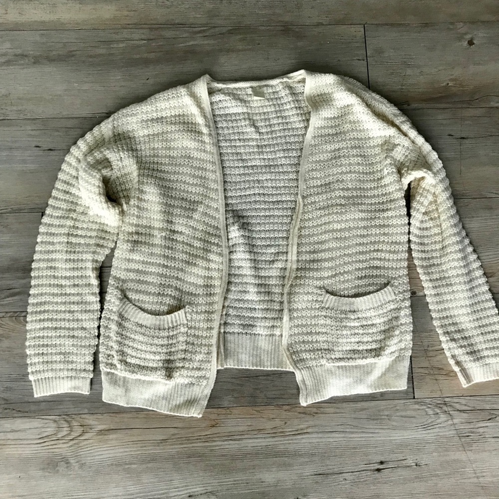 Cream Knit Beach Cardigan Women’s Large